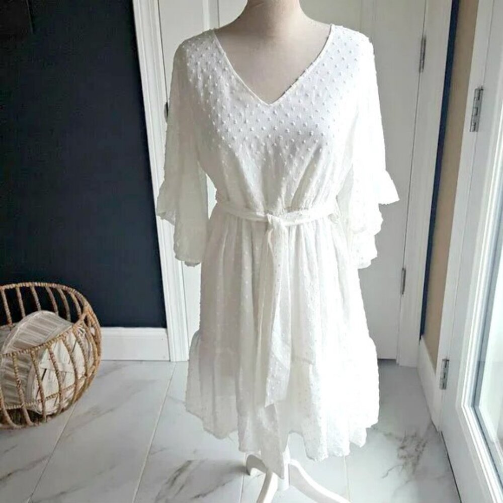 NWT! BOHO Clip DOT DRESS Oh MY! SZ L